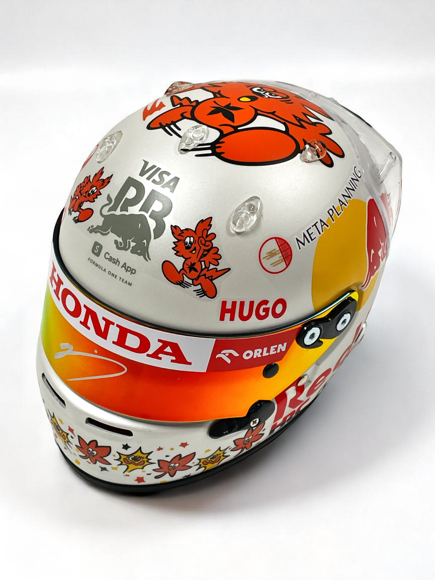 再入荷】角田裕毅直筆サイン入 2024 日本GP 1/2ヘルメットTYPEB F1