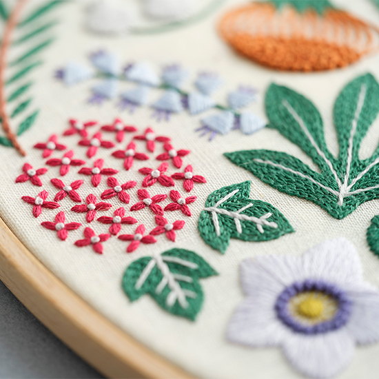 季節の花刺繍キット