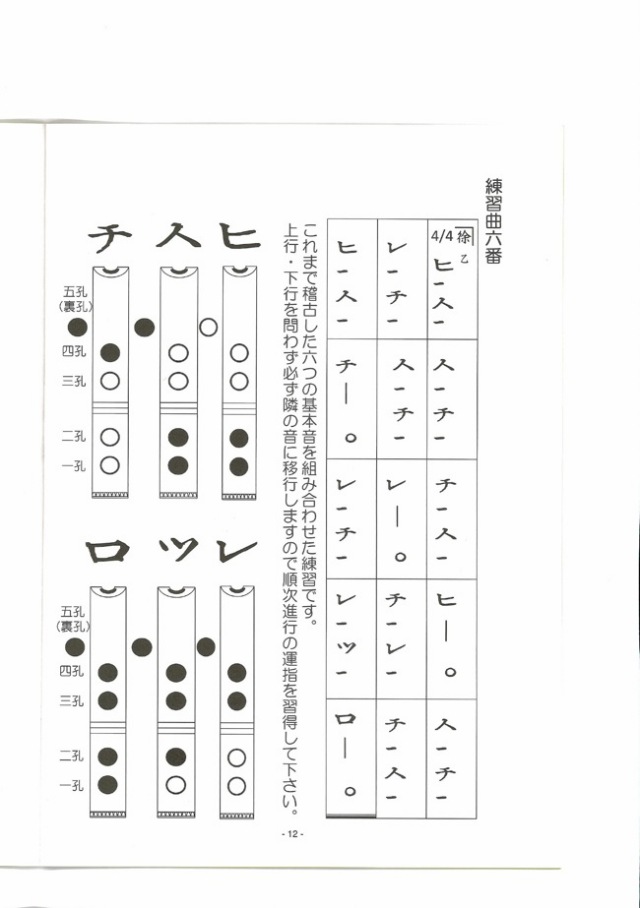 都山流尺八 入門者用指導教材［5471］