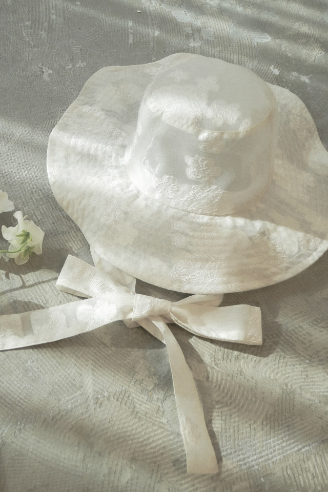 HONEY MI HONEY｜flower organdie frill ribbon hat｜フラワー