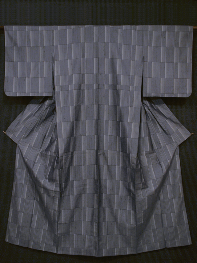 帯のアトリエ花邑-hanamura- 銀座店 「格子縞文様 十日町紬 単衣」