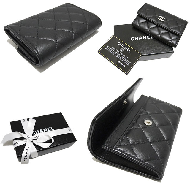 シャネル マトラッセ レザーカードケース（名刺入れ） 黒 CHANEL