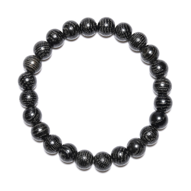 ブレスレット 神代栗 （北海道産） 8φ 24玉 （アソート） No.1 《証明