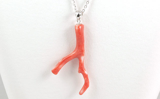 モモ珊瑚 ペンダント・トップ シルバー ( 枝珊瑚/さんご/サンゴ