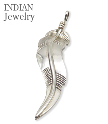 INDIAN JEWELRY ナバホ族|フェザー|ペンダントトップ『Navajo Feather