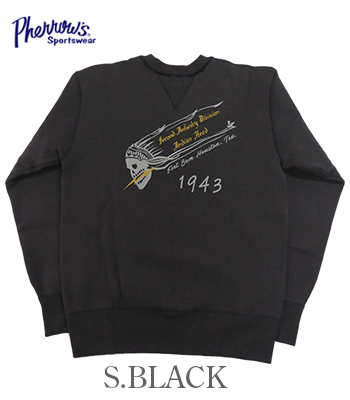 PHERROW'S フェローズ トップ杢|両Vガゼット|クルーネック|スウェット