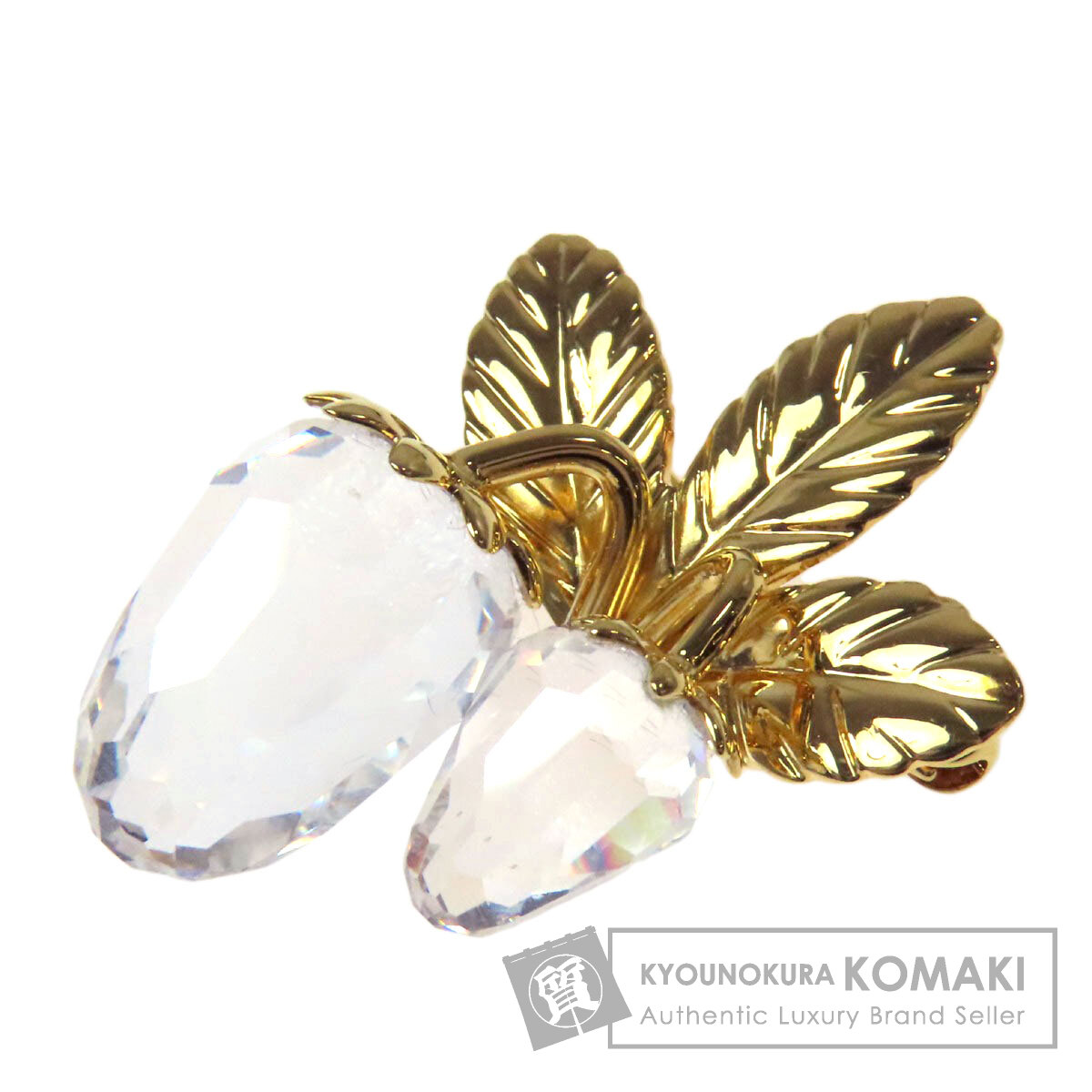 SWAROVSKI スワロフスキー イチゴ ブローチ クリスタル/金属製
