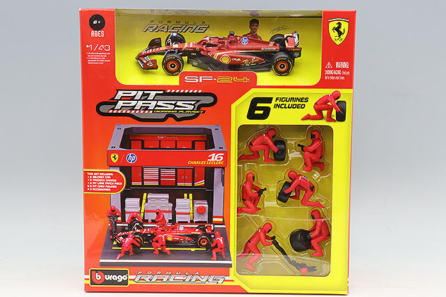 ブラゴ 1/43 フェラーリ PIT PASSセット 2024 F1 SF-24 #16 C