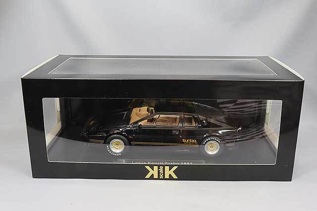 KKスケール 1/18 ロータス エスプリ ターボ 1981 ブラック/ゴールド