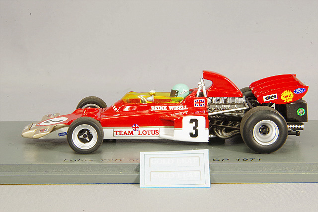 スパーク 1/43 ロータス 72D 1971 F1 カナダGP #3 R.ウィセル