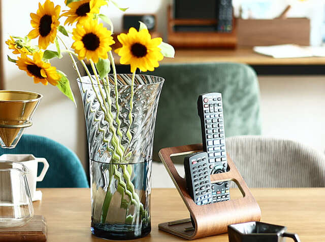 STILLEBEN フラワーベース Concave Vase Swirl 高さ28cm Atlantic Blue