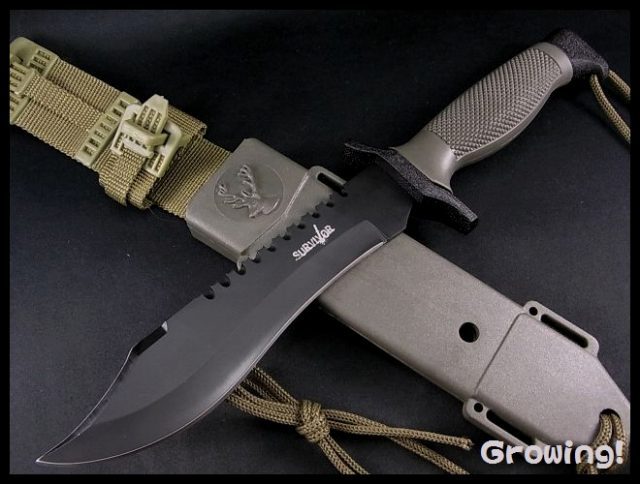 ナイフショップ グローイング！□大型ブラック ブレード アルマダ