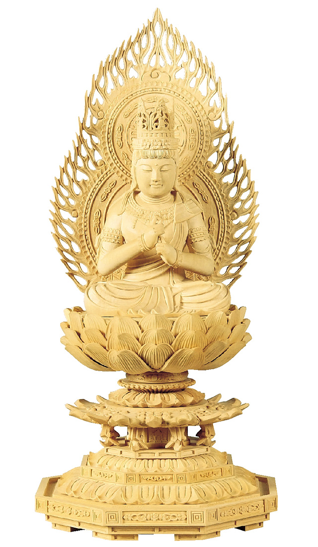 柘植 八角台座 大日如来 飛天光背 1.8寸～3.0寸 | 激安仏壇仏具の販売