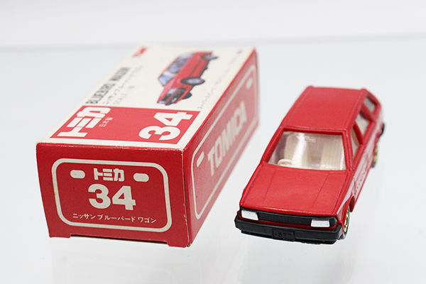 ミニカーショップ ケンボックス トミカ 赤箱(日本製)☆34☆日産ブルー