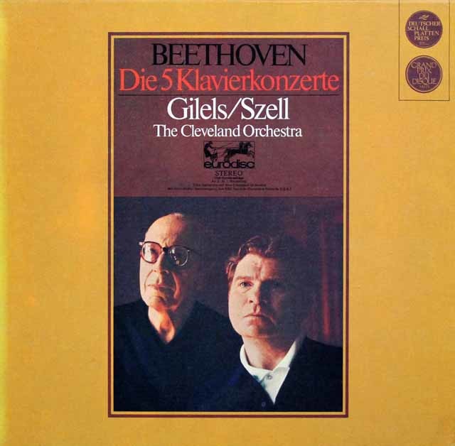 LP レコード ギレリス、セルのベートーヴェン/ピアノ協奏曲全集 独