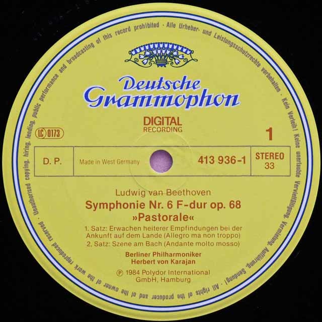 LP レコード カラヤンのベートーヴェン/交響曲第6番「田園」 独DGG 3595