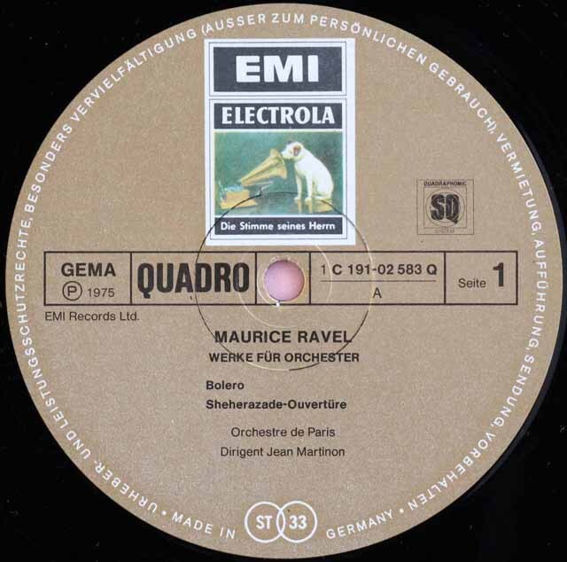LP レコード マルティノンのラヴェル/管弦楽曲集 独EMI 3540