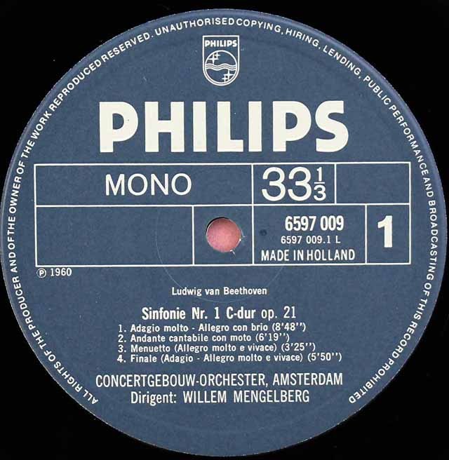 LP レコード メンゲルベルクのベートーヴェン/交響曲全集 蘭PHILIPS 3611