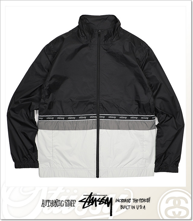ステューシー) STUSSY NYLON WARM UP JACKET (JACKET)(17F115345-BK