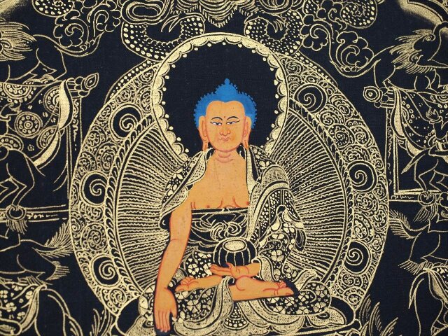 ◇現地より直送！職人による肉筆◇貴重な本物・曼荼羅（マンダラ