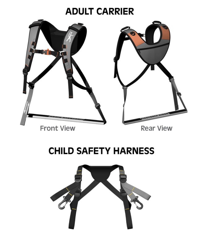 ピギーバックライダー（スカウトモデル）／オレンジ】立ったまま