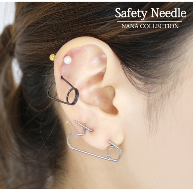 1,000円ポッキリSALE ボディピアス 安全ピン セーフティニードル 18G
