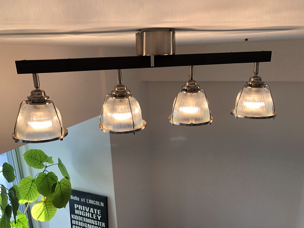 送料無料 DINER4（ダイナー4）4灯ガラスシーリングライト（リモコン