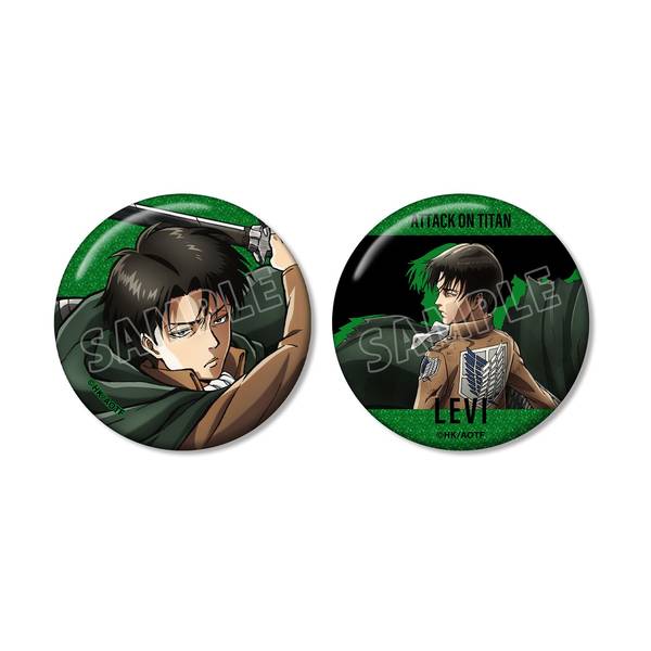 進撃の巨人エルヴィン グリッター缶バッジ 2個セット | 4571622858233