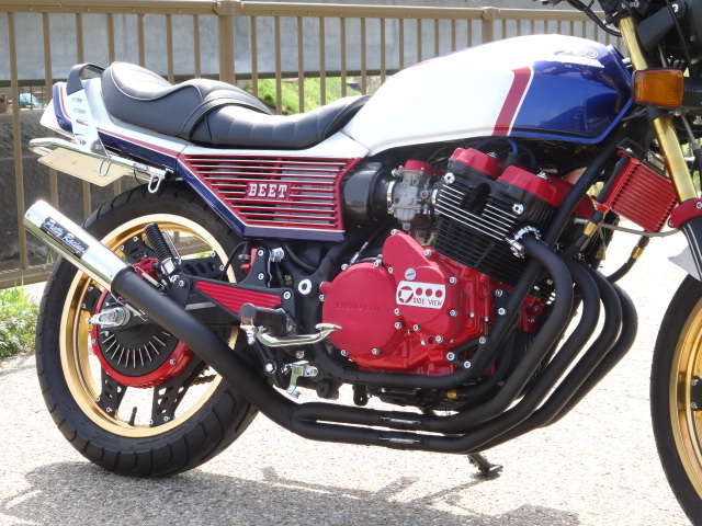 CBX400F 分割式 54π ガニマタBULLET管 ブラック