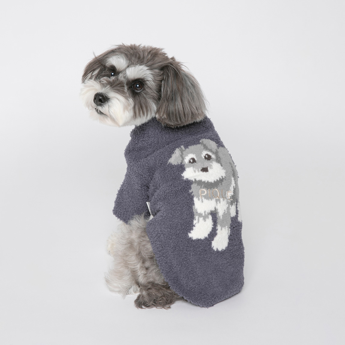 gelato pique パウダーハイネック【シュナウザー柄】ジャガードプル