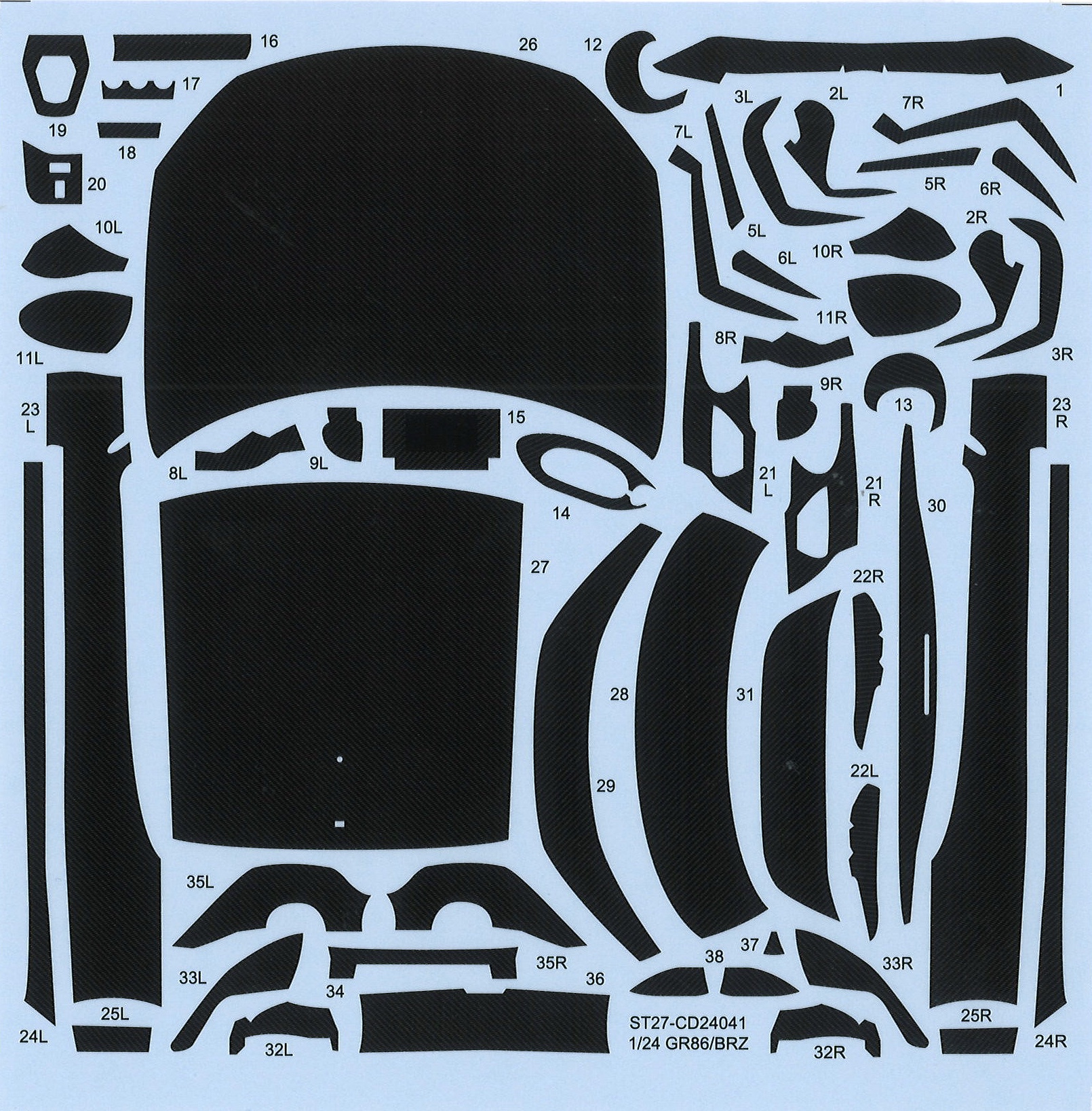 スタジオ27 デカール 1/24 トヨタ GR86 スバル BRZ (ZD8) ドレスアップ
