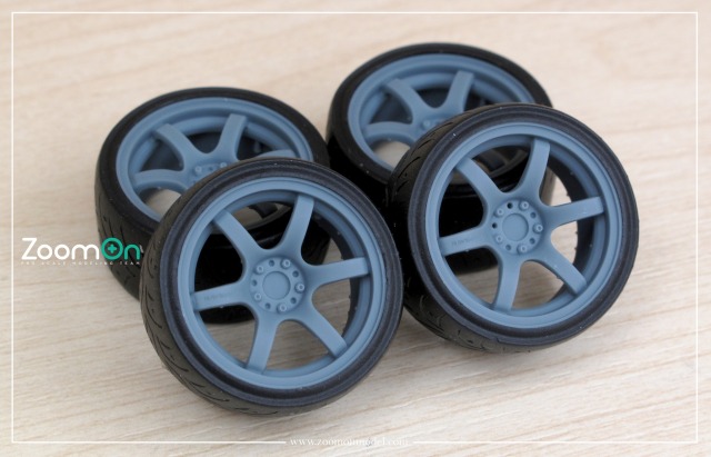 ZoomOn 1/24 16インチ DC2 1998 ホイールタイヤセット ZR003