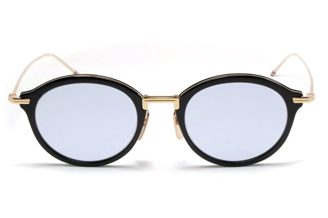 THOM BROWNE トムブラウン 眼鏡 UE0908A 001 49 Black ブラック BLUE LENS