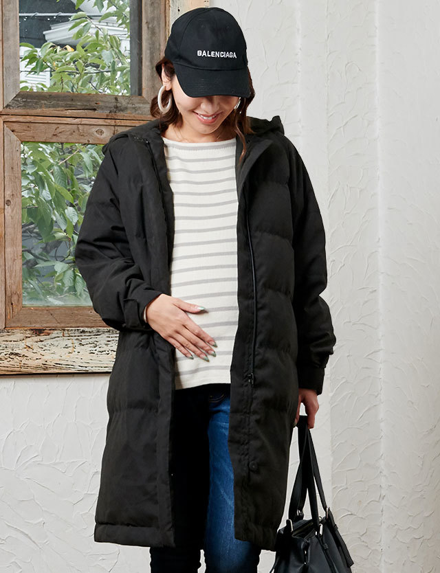 ママパパ兼用 ロング 中綿コート 抱っこダッカー付き | スウィート