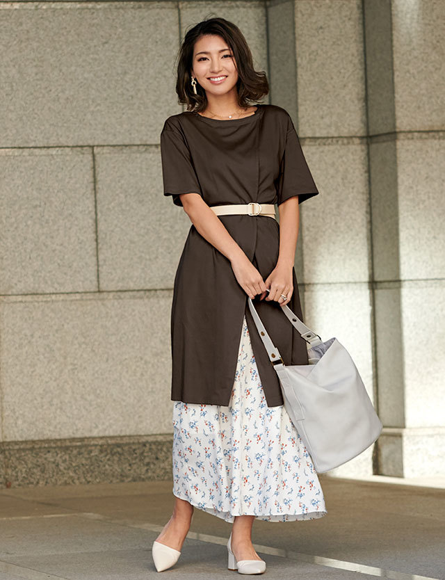 前後2WAY BIG TEEシャツ 授乳服マタニティウェア 産前産後兼用トップス