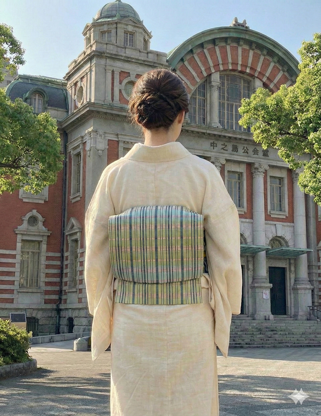 紅花染 よねざわ新田 10周年感謝特価 黄緑/水色｜着物セレクト専門店