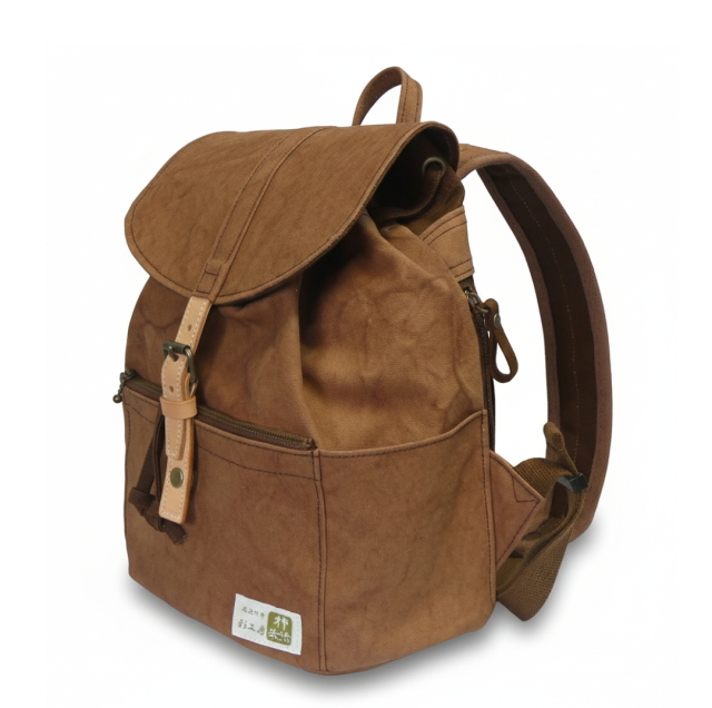 柿渋染帆布リュック（小）[尾道帆布鞄 彩工房]