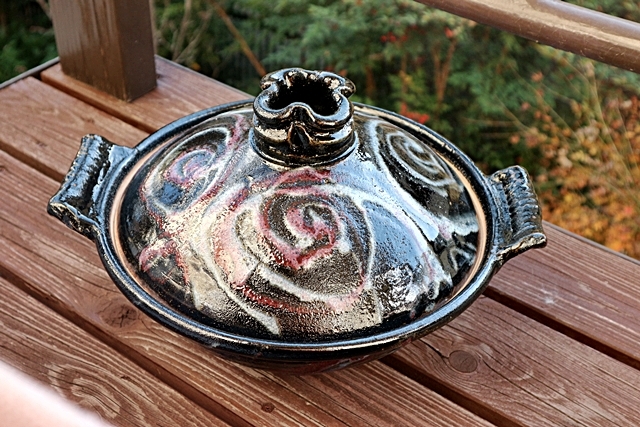 稲葉直人 土鍋 黒釉紅土鍋 3～4人用土鍋 山帰来～日々のくらし