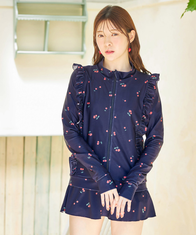 サイドフリルラッシュガード