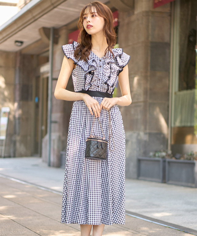 MIKOMORIギンガムチェック ワンピースMIKOMORIギンガムチェック