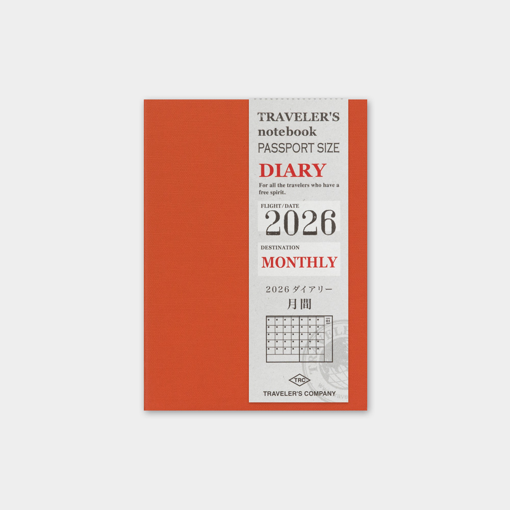 トラベラーズノート パスポートサイズ リフィル 2026 月間 (14497006)
