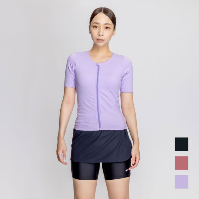 NIKE SWIM公式】ナイキ SP25 ジップ付き半袖 2in1 スカートショーツ