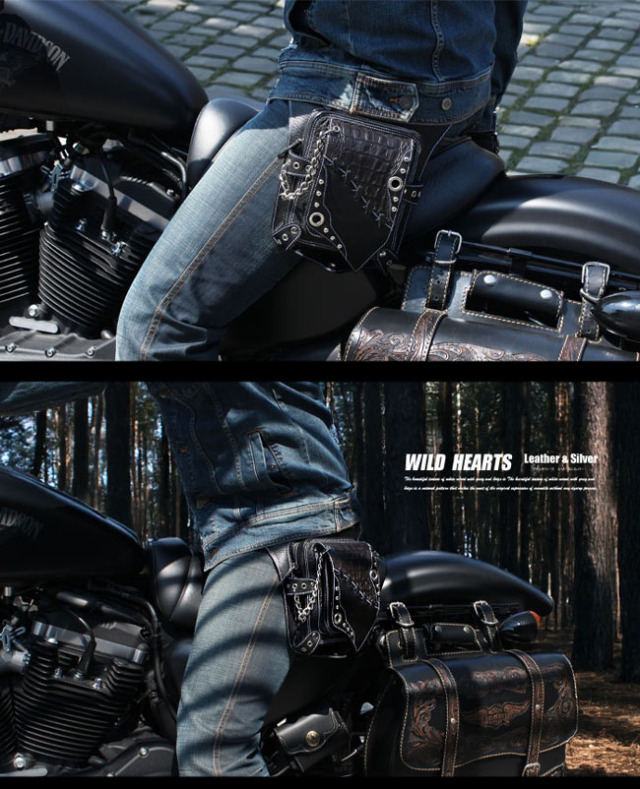 レザー ウエストバッグ レッグポーチ レッグバッグ ヒップバッグ