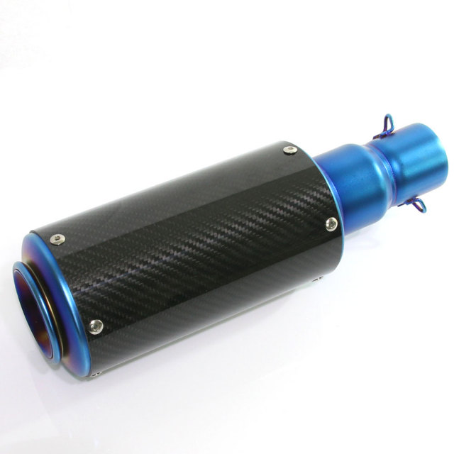 汎用 GPショートサイレンサー φ50.8 缶型 カーボン/チタン 焼き色付き