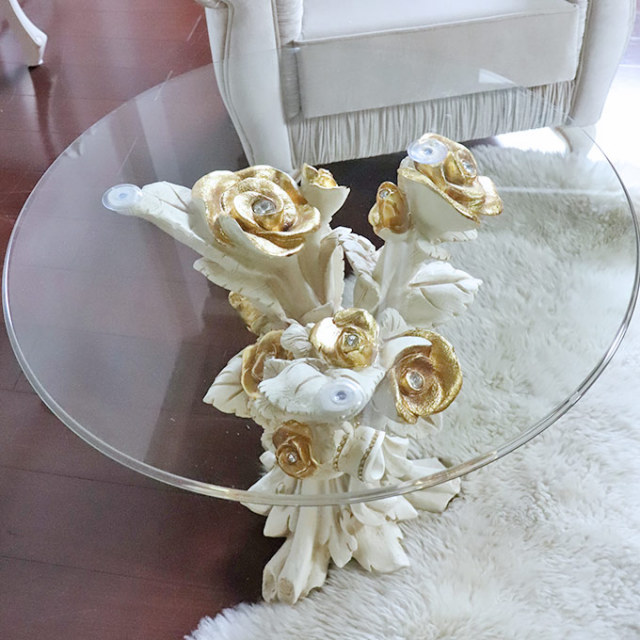 ロココ調 サイドテーブル ラウンドブーケ｜おしゃれな家具通販【輸入