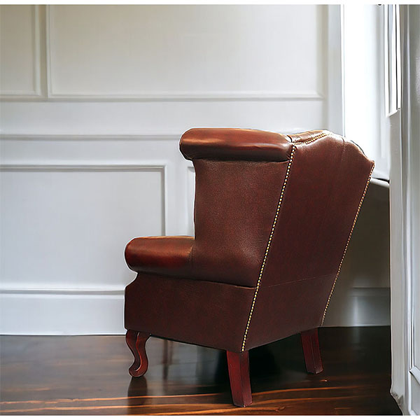 本革使用 チェスターフィールド ウィングバック 1人掛けソファ (1P