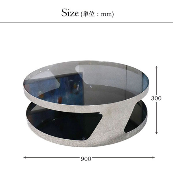 HOBANG ステンレス製 ラウンドセンターテーブル 幅90cm｜Y-KAGU(輸入