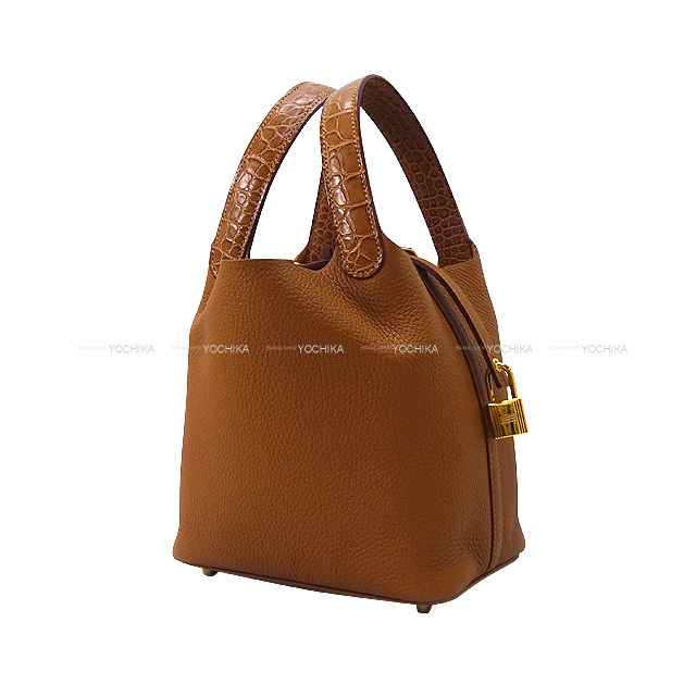 HERMES エルメス ハンドバッグ ピコタンロック 18 PM タッチ ゴールド