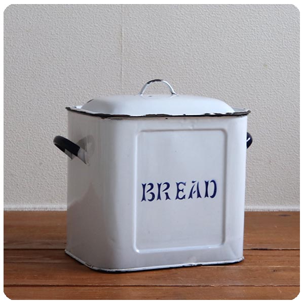 イギリス アンティーク ブレッド缶/ホーロー製/キッチン雑貨/エナメル