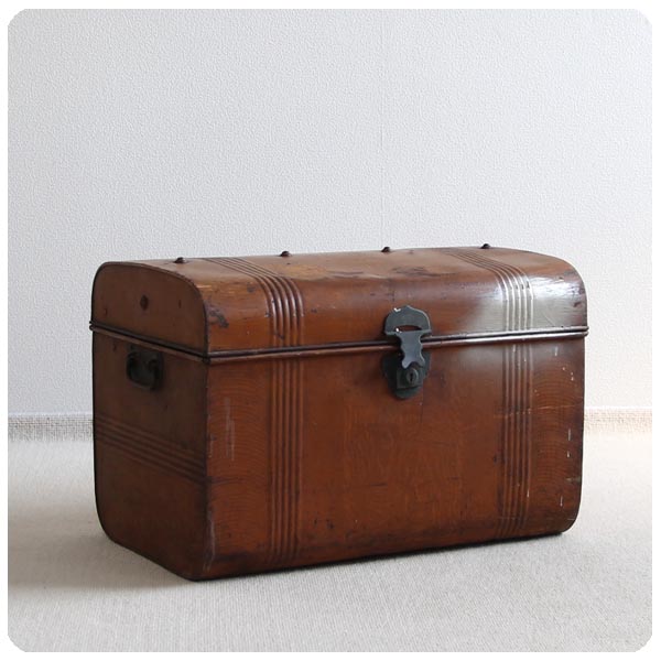 イギリス アンティーク トランク/ブリキ収納ボックス J-688｜西日本